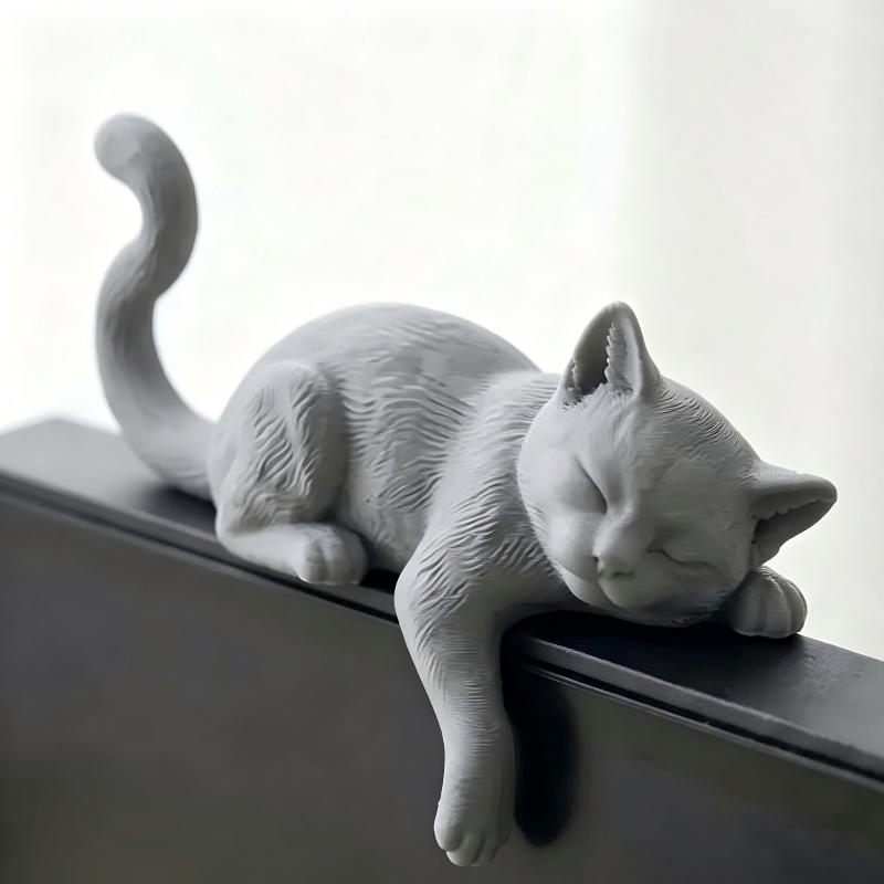Ornamen Tepi Monitor Kucing Ma - Home Office Cozy ulasan dan harga