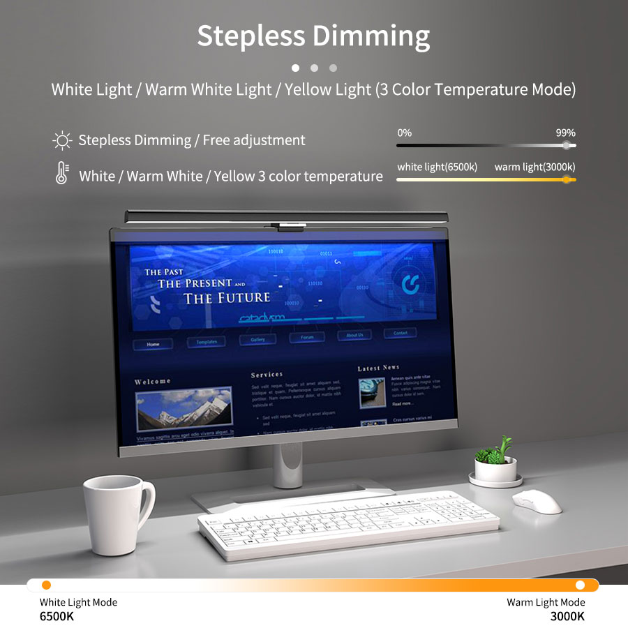 Lampu LED Monitor 50cm, Lampu  - Home Office Desk Ideas ulasan dan harga
