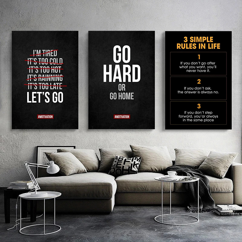 1 Buah Poster Kutipan Motivasi - Home Office Quotes ulasan dan harga