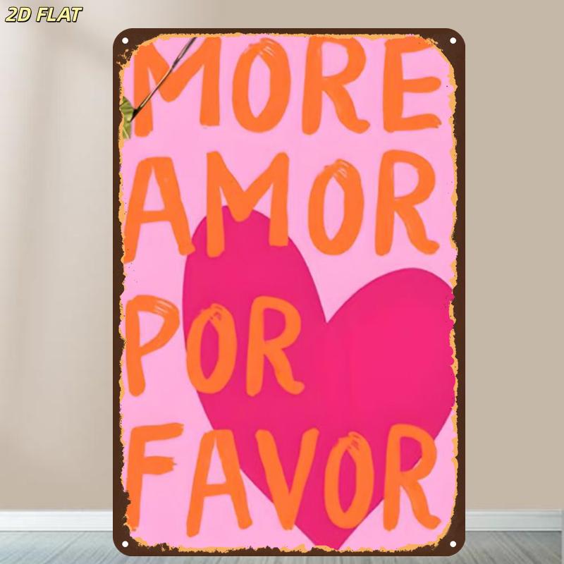 More Amor Por Favor Pink Heart - Home Office Quotes ulasan dan harga