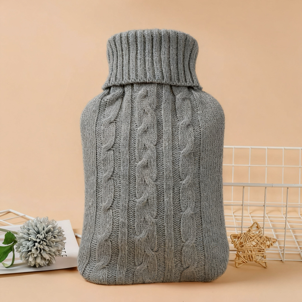 Sarung Botol Air Panas Abu-abu - Home Office Cozy ulasan dan harga